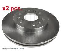 X2 PCS FRONT BRAKE DISC PAIR L&R ADA104344 BLUE PRINT I