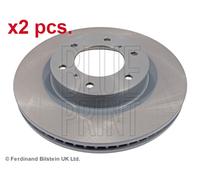 X2 PCS FRONT BRAKE DISC PAIR L&R ADC443114 BLUE PRINT I