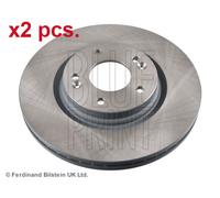 X2 PCS FRONT BRAKE DISC PAIR L&R ADG043221 BLUE PRINT I