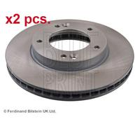 X2 PCS FRONT BRAKE DISC PAIR L&R ADG04390 BLUE PRINT I