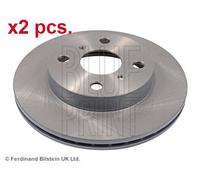 X2 PCS FRONT BRAKE DISC PAIR L&R ADT343113 BLUE PRINT I