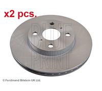 X2 PCS FRONT BRAKE DISC PAIR L&R ADT343137 BLUE PRINT I