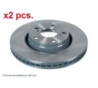 X2 PCS FRONT BRAKE DISC PAIR L&R ADT343271 BLUE PRINT I