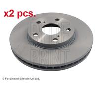 X2 PCS FRONT BRAKE DISC PAIR L&R ADT34378 BLUE PRINT I