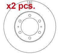 X2 PCS FRONT BRAKE DISC PAIR L&R DF7827S TRW I