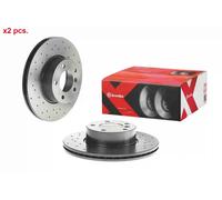 X2 PCS FRONT BRAKE DISC ROTORS SET L&R SIDES 09.B337.2X BREMBO I