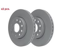X2 PCS FRONT BRAKE DISC ROTORS SET L&R SIDES 24.0124-0258.1 ATE I