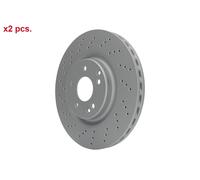 X2 PCS FRONT BRAKE DISC ROTORS SET L&R SIDES 24.0128-0177.1 ATE I