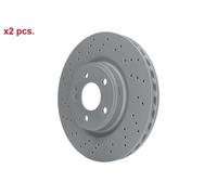 X2 PCS FRONT BRAKE DISC ROTORS SET L&R SIDES 24.0130-0238.1 ATE I