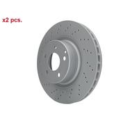 X2 PCS FRONT BRAKE DISC ROTORS SET L&R SIDES 24.0132-0115.1 ATE I