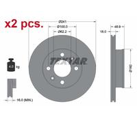 X2 PCS FRONT BRAKE DISC ROTORS SET L&R SIDES 92147103 TEXTAR I