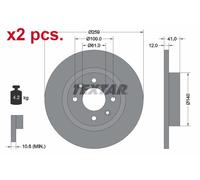 X2 PCS FRONT BRAKE DISC ROTORS SET L&R SIDES 92175103 TEXTAR I