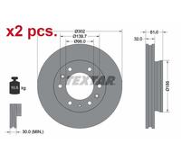 X2 PCS FRONT BRAKE DISC ROTORS SET L&R SIDES 92253403 TEXTAR I