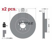X2 PCS FRONT BRAKE DISC ROTORS SET L&R SIDES 92283205 TEXTAR I