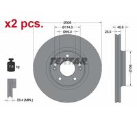 X2 PCS FRONT BRAKE DISC ROTORS SET L&R SIDES 92292205 TEXTAR I