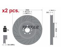 X2 PCS FRONT BRAKE DISC ROTORS SET L&R SIDES 92337005 TEXTAR I