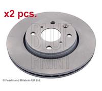 X2 PCS FRONT BRAKE DISC ROTORS SET L&R SIDES ADT343198 BLUE PRINT I