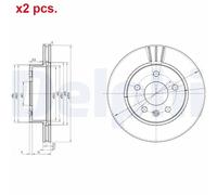 X2 PCS FRONT BRAKE DISC ROTORS SET L&R SIDES BG3296 DELPHI I