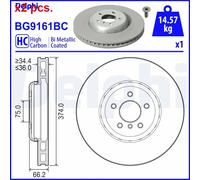 X2 PCS FRONT / BRAKE DISC ROTORS SET L&R SIDES BG9161BC DELPHI I