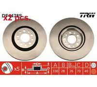 X2 PCS FRONT BRAKE DISC ROTORS SET L&R SIDES DF4478S TRW I