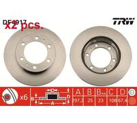 X2 PCS FRONT BRAKE DISC ROTORS SET L&R SIDES DF4917 TRW I