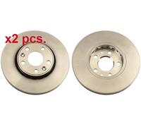 X2 PCS FRONT BRAKE DISC ROTORS SET L&R SIDES DF6184 TRW I