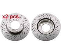 X2 PCS FRONT BRAKE DISC ROTORS SET L&R SIDES DF6212S TRW I
