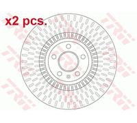 X2 PCS FRONT BRAKE DISC ROTORS SET L&R SIDES DF6216 TRW I