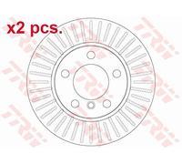 X2 PCS FRONT BRAKE DISC ROTORS SET L&R SIDES DF6255 TRW I