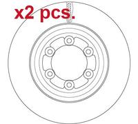 X2 PCS FRONT BRAKE DISC ROTORS SET L&R SIDES DF6736S TRW I