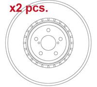 X2 PCS FRONT BRAKE DISC ROTORS SET L&R SIDES DF6923S TRW I