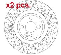 X2 PCS FRONT BRAKE DISC ROTORS SET L&R SIDES DF6930S TRW I