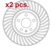 X2 PCS FRONT BRAKE DISC ROTORS SET L&R SIDES DF6950S TRW I