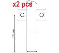 X2 PCS FRONT LEFT AND RIGHT 3348090 SHOCK ABSORBER KYB