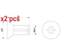 X2 PCS FRONT LEFT AND RIGHT TPM0012 BOLT, BRAKE DISC TEXTAR