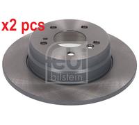 2x Brake Discs Pair Solid fits MERCEDES CLK220 C209 2.2D Rear 05 to 09 OM646.966