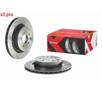 2x Brake disc perforated/vented 09.7356.2X BREMBO for NISSAN 350Z Coupe