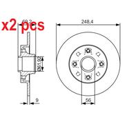 BOSCH 0 986 479 S43 Brake disc