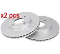 2x Original A.B.S. Brake Disc 17007 for Ford Mazda