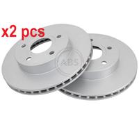X2 PCS L&R SIDES 17032 BRAKE DISC A.B.S.