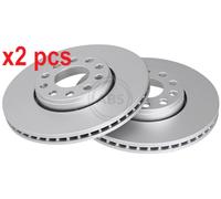 Front Set 2x Brake Discs A.B.S. 17527 for Skoda/VW Superb/Passat (00-08)
