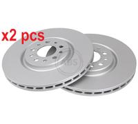 2x Original A.B.S. Brake Disc 17594 for Alfa Romeo Jeep