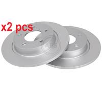 2x Brake disc solid 17639 A.B.S. for MAZDA 5 3 3 Saloon