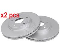 2x Brake disc Vented 18318 A.B.S. for TOYOTA COROLLA Saloon AURIS AURIS Estate