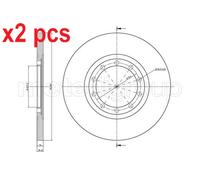 X2 PCS L&R SIDES 230998C BRAKE DISC METELLI