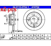 ATE 24.0110-0704.1 Brake disc