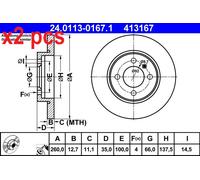 Brake discs BMW 3 (E30) 316 (Ecotronic) 24.0113-0167.1