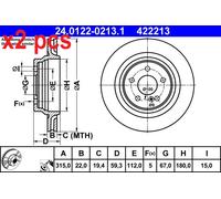 Autostar Germany BRAKE DISC For Mercedes Benz 2204230312