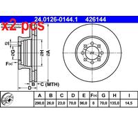ATE 24.0126-0144.1 Brake disc