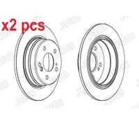 X2 PCS L&R SIDES 563040JC BRAKE DISC FITS FOR JURID